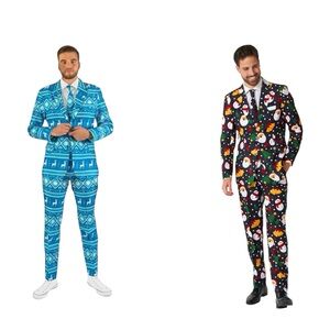 Festive Funny Ugly 3 Piece Christmas Suit